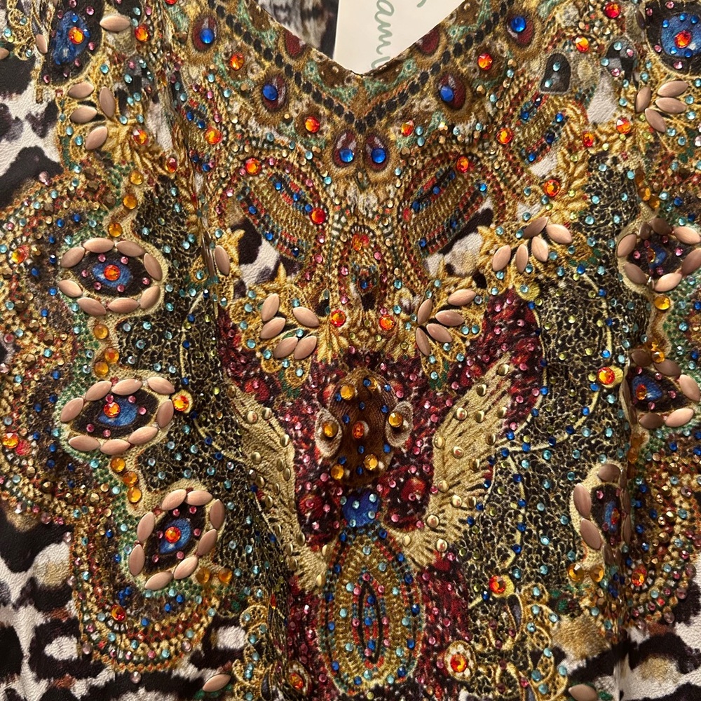 Camilla Multicolor Embellished Tank Top - Picture 3 of 11